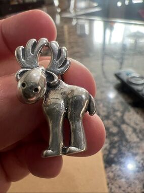 Sterling Silver Moose Pendant